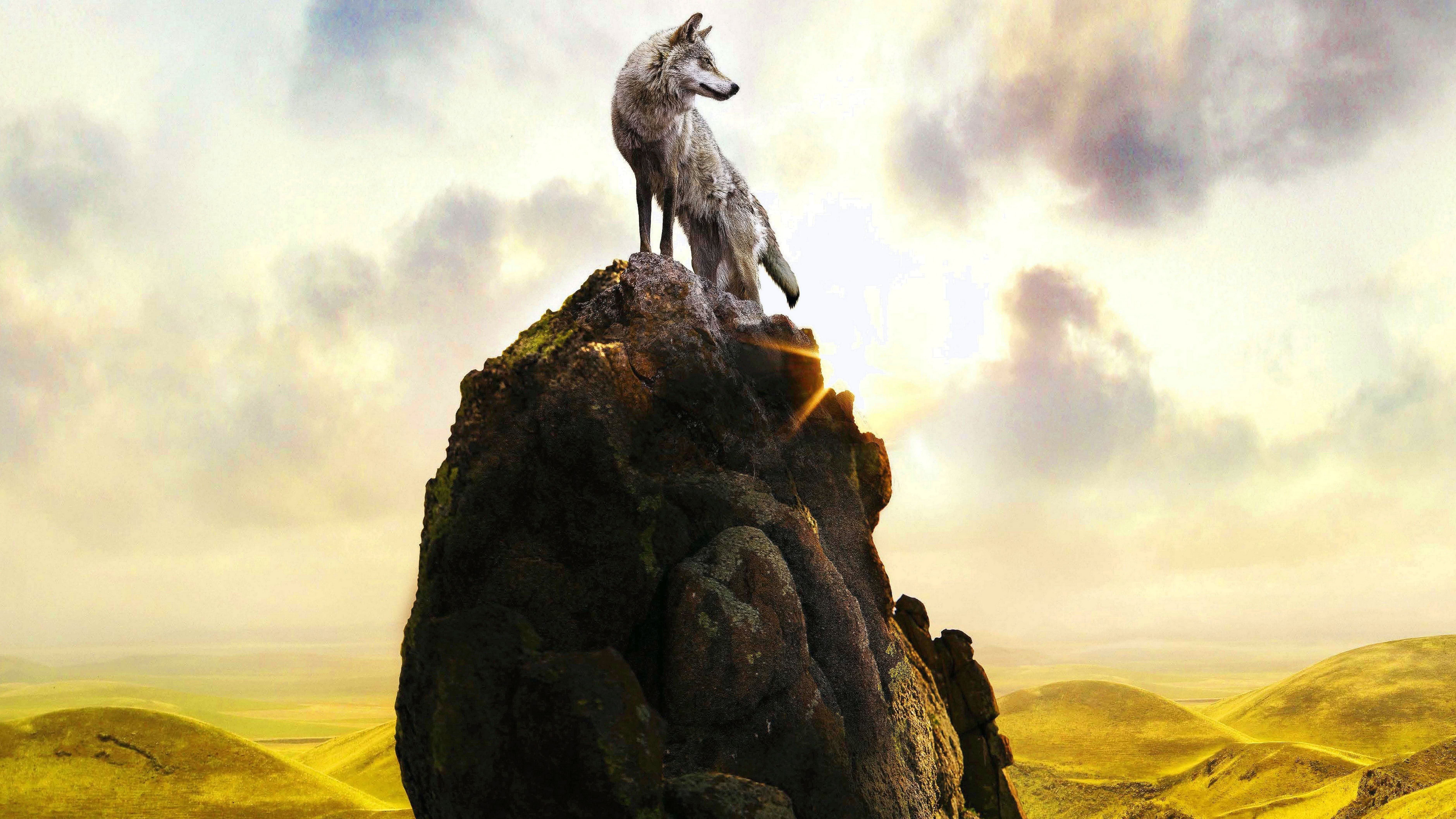 wolf 4k desktop wallpaper background image 2