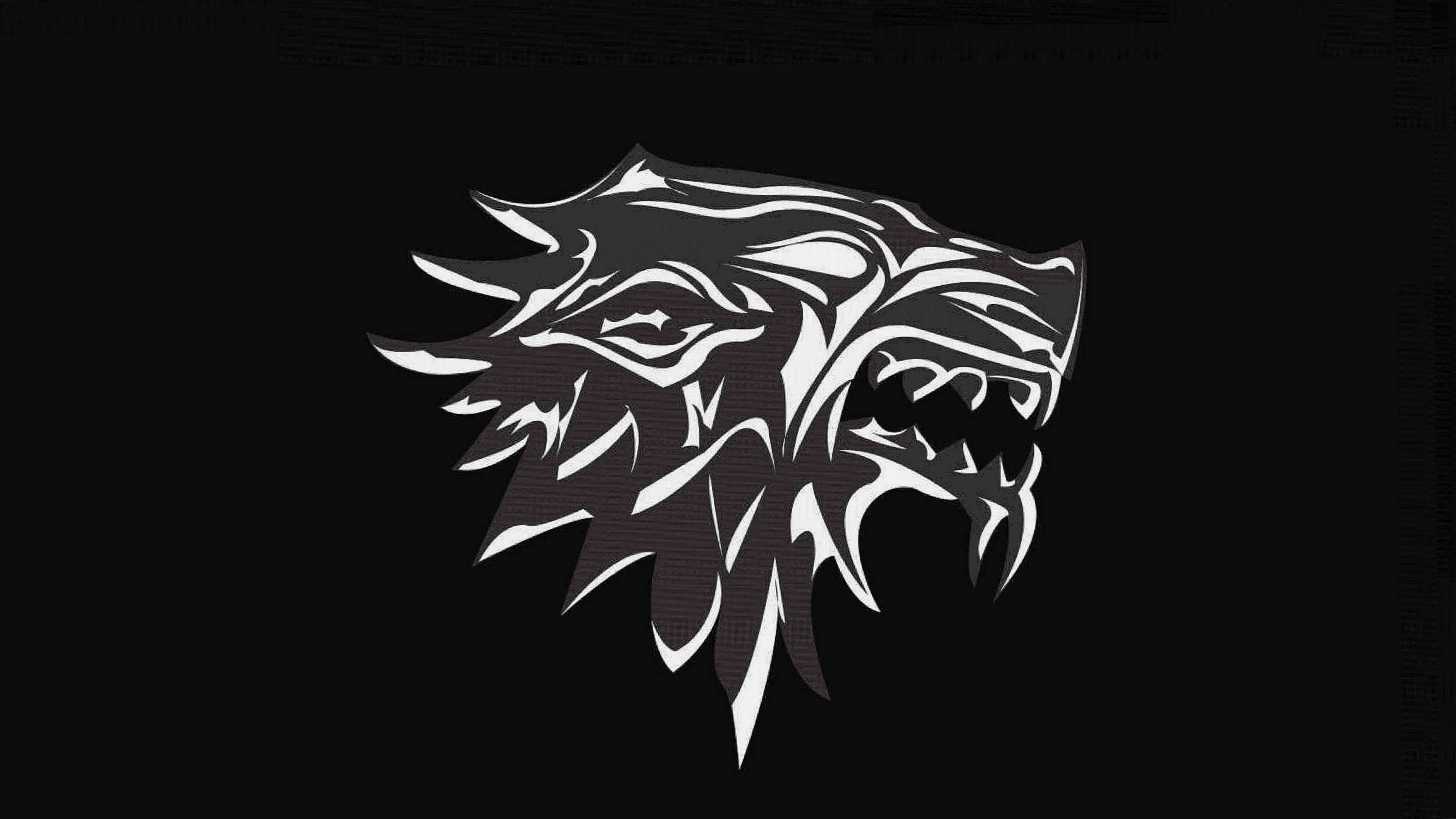 wolf logo 4k wallpaper background image 2