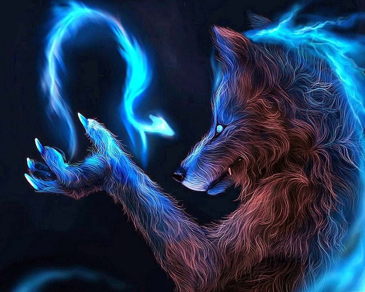 Magic Wolf Wallpaper Image 1