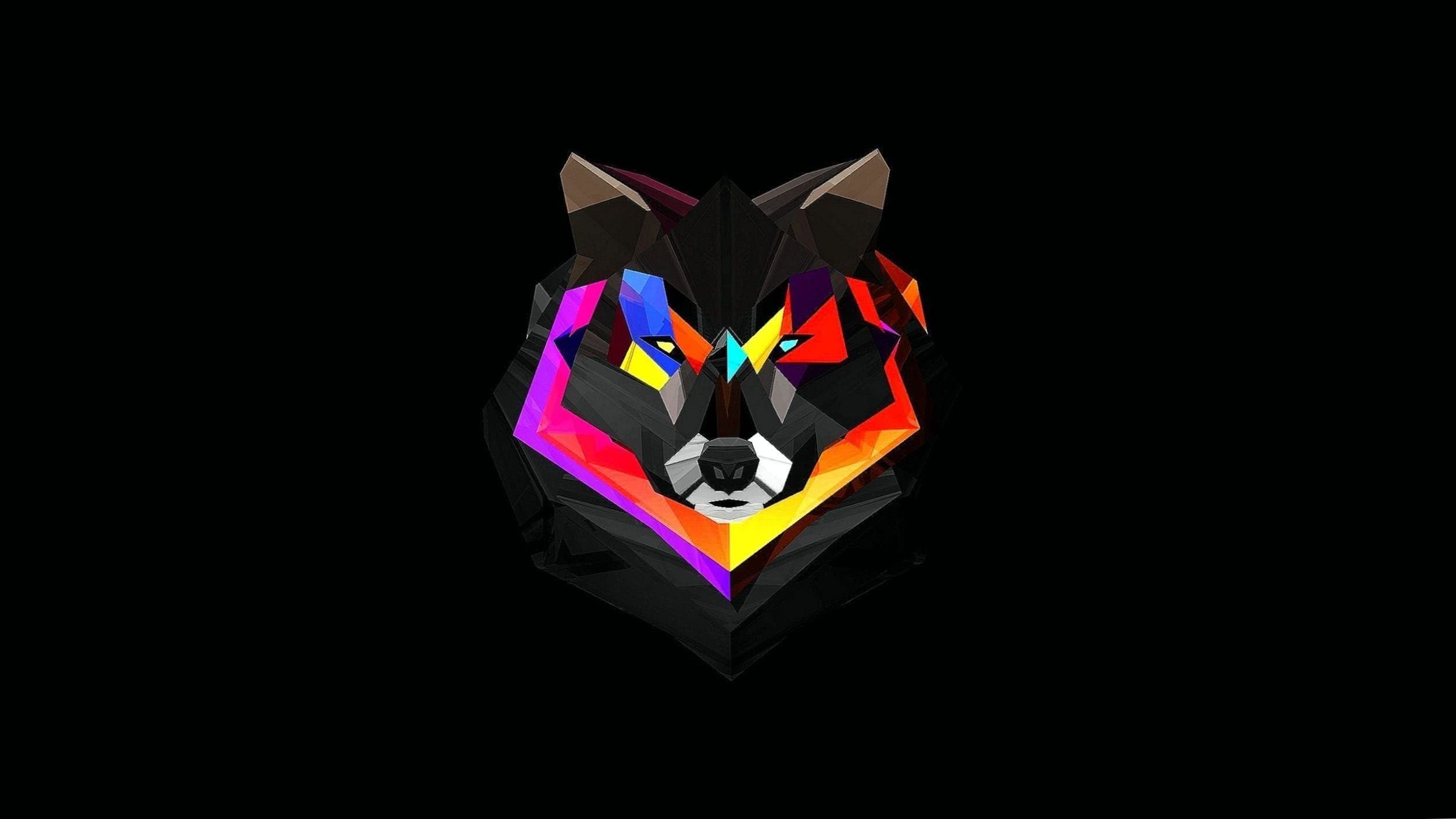 Abstract Wolf Wallpaper Image 1