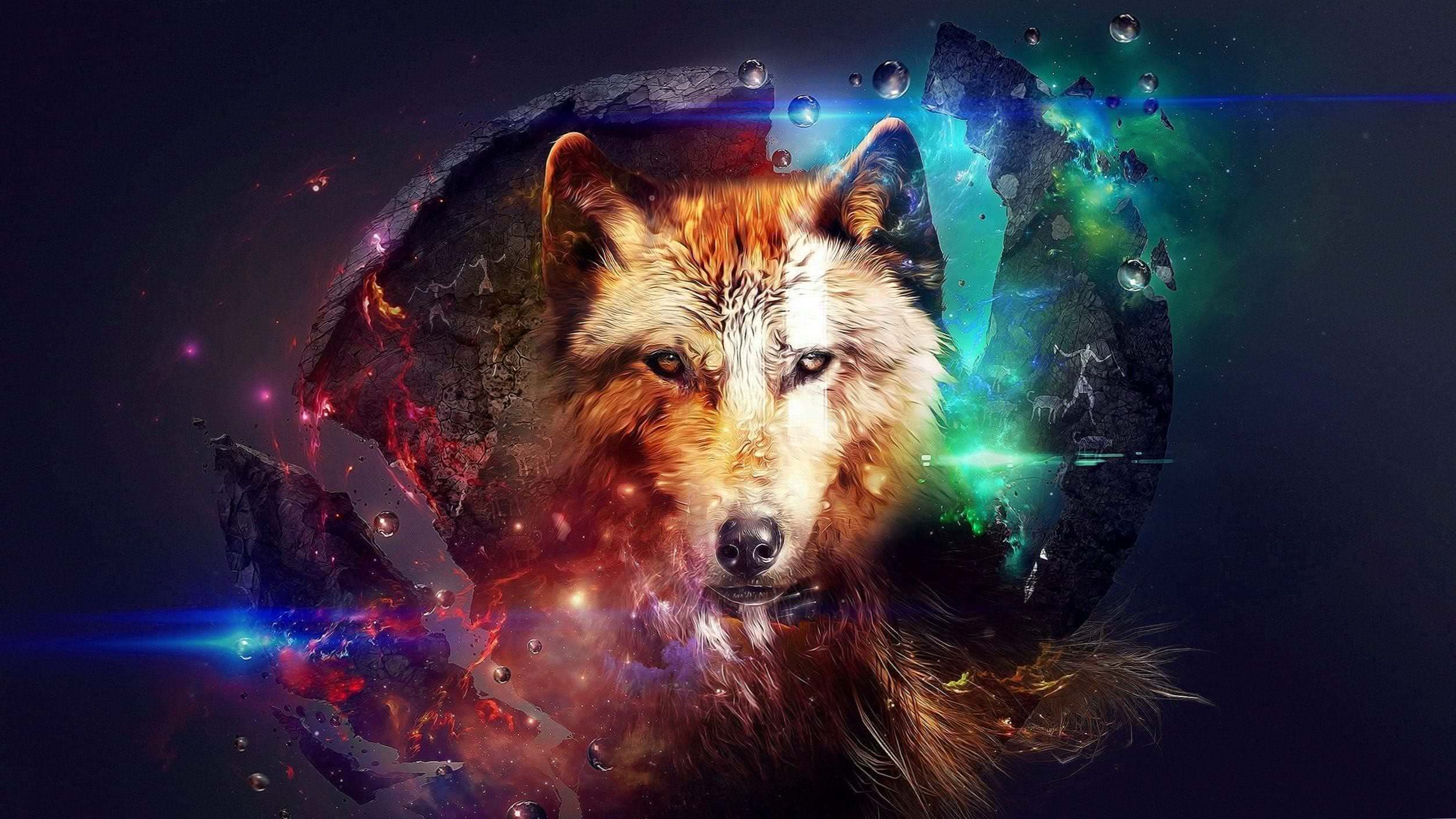 Wallpaper Wolf Planet Image 1