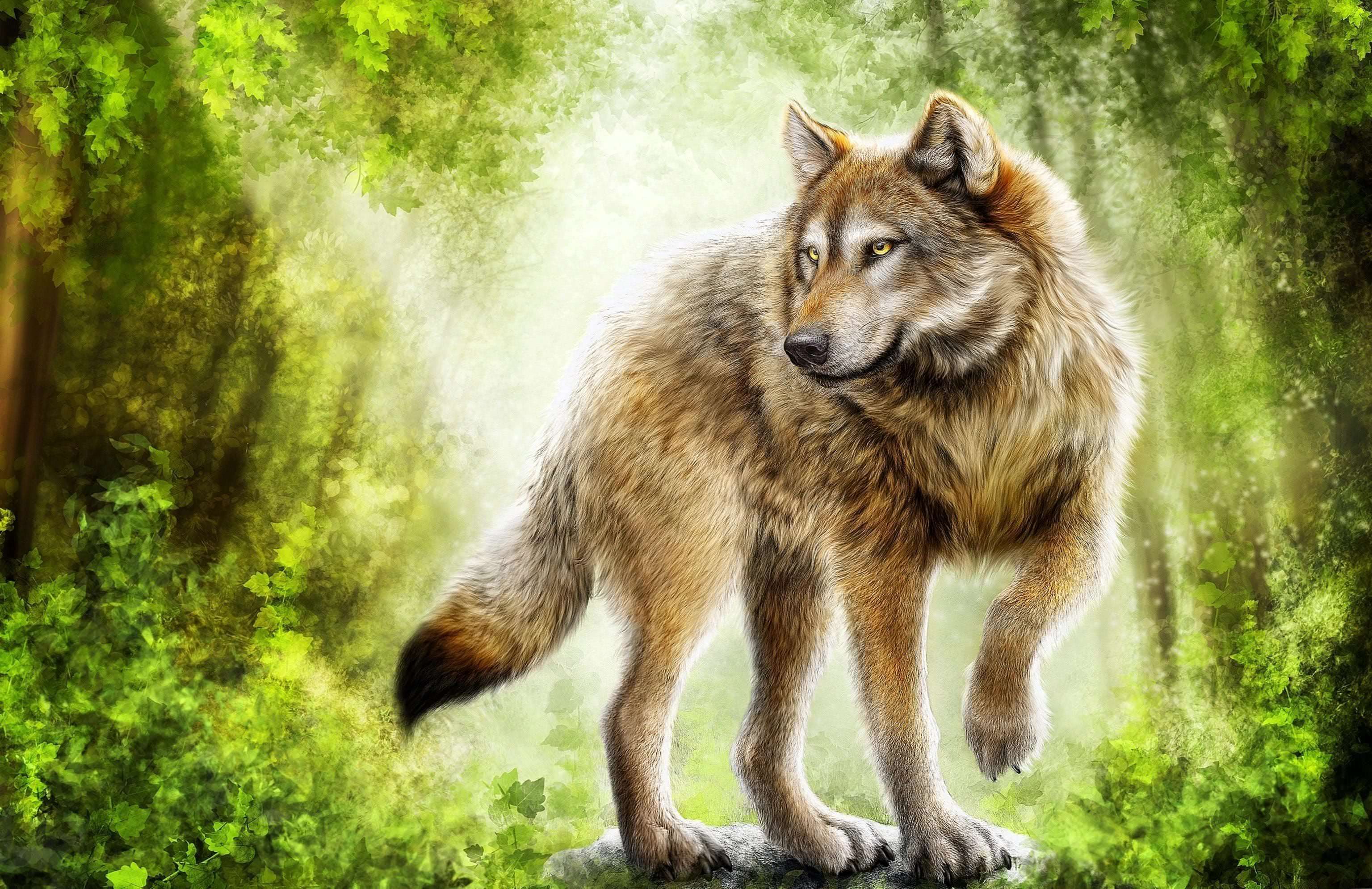 Timber Wolf Desktop Wallpaper Image 1