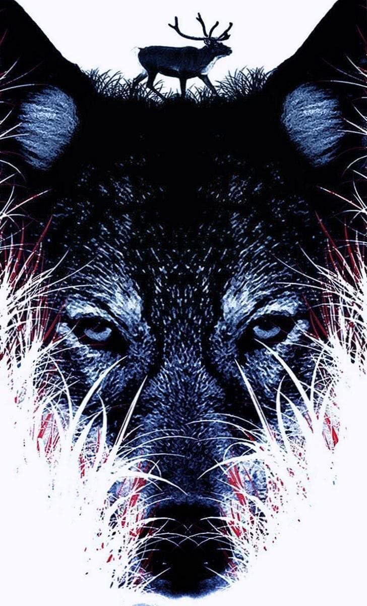 Black Wolf iPhone X Wallpaper Image 1