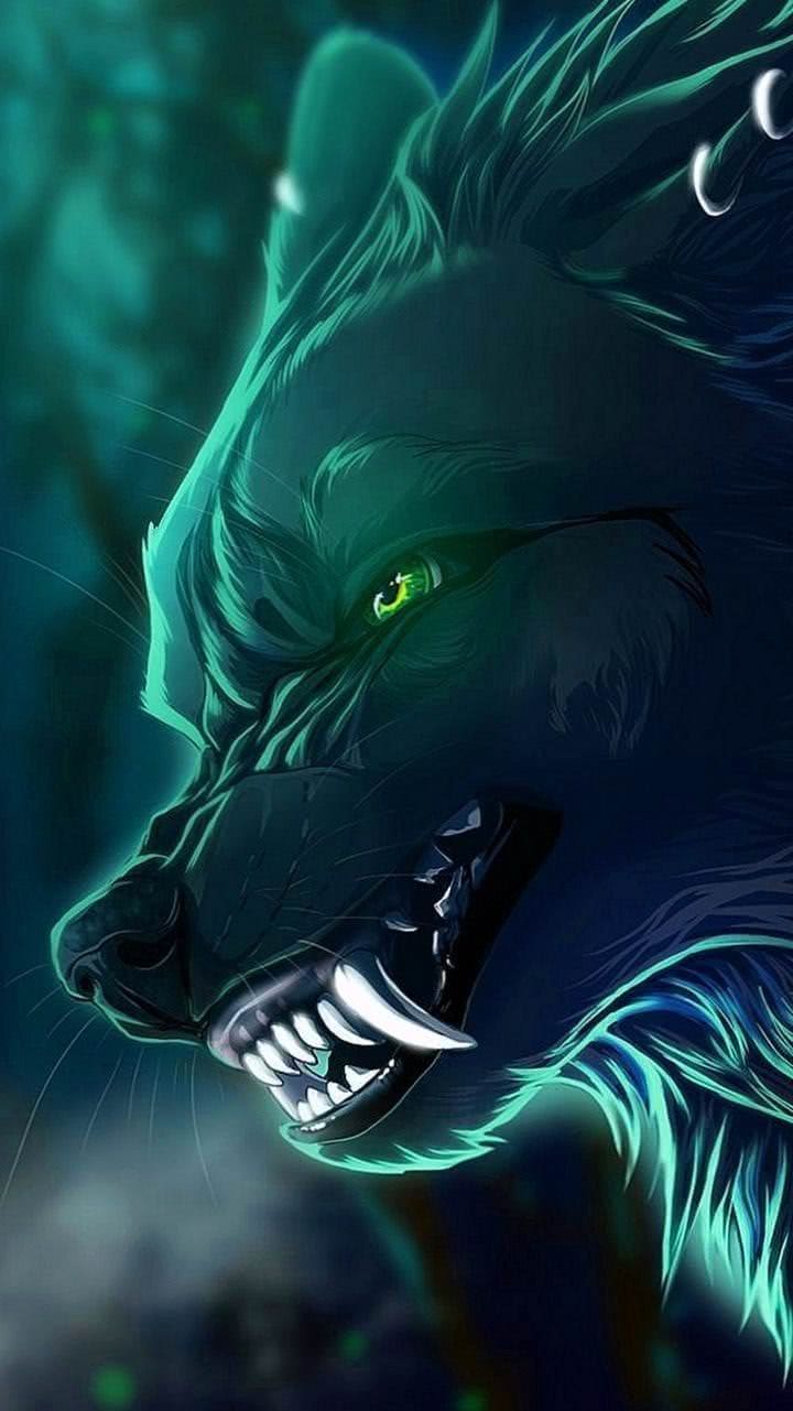 Fantasy Wolf Wallpaper iPhone Image 1