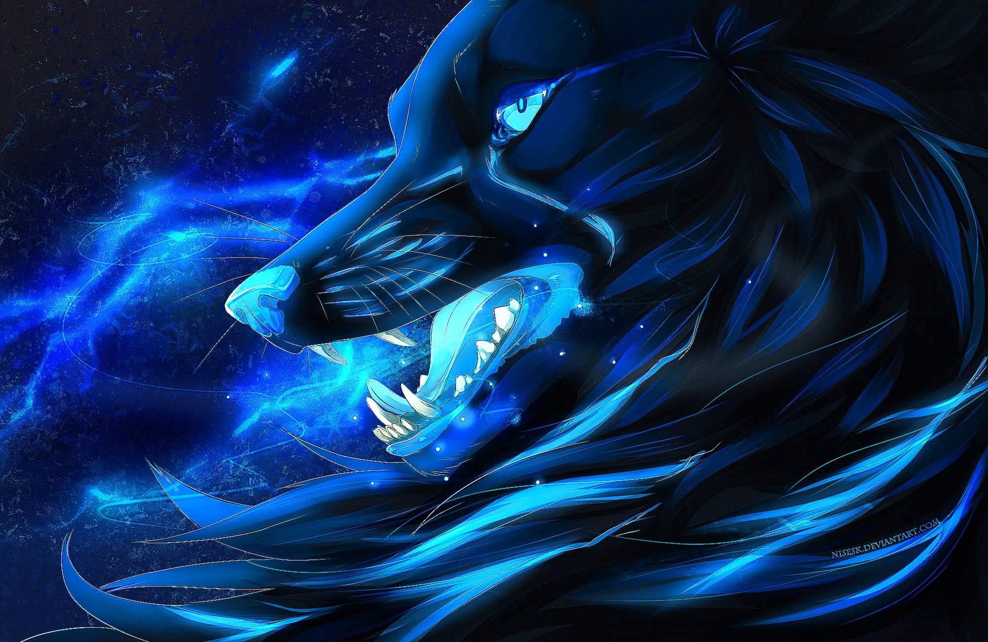 Cool Blue Wolf Wallpaper Image 38