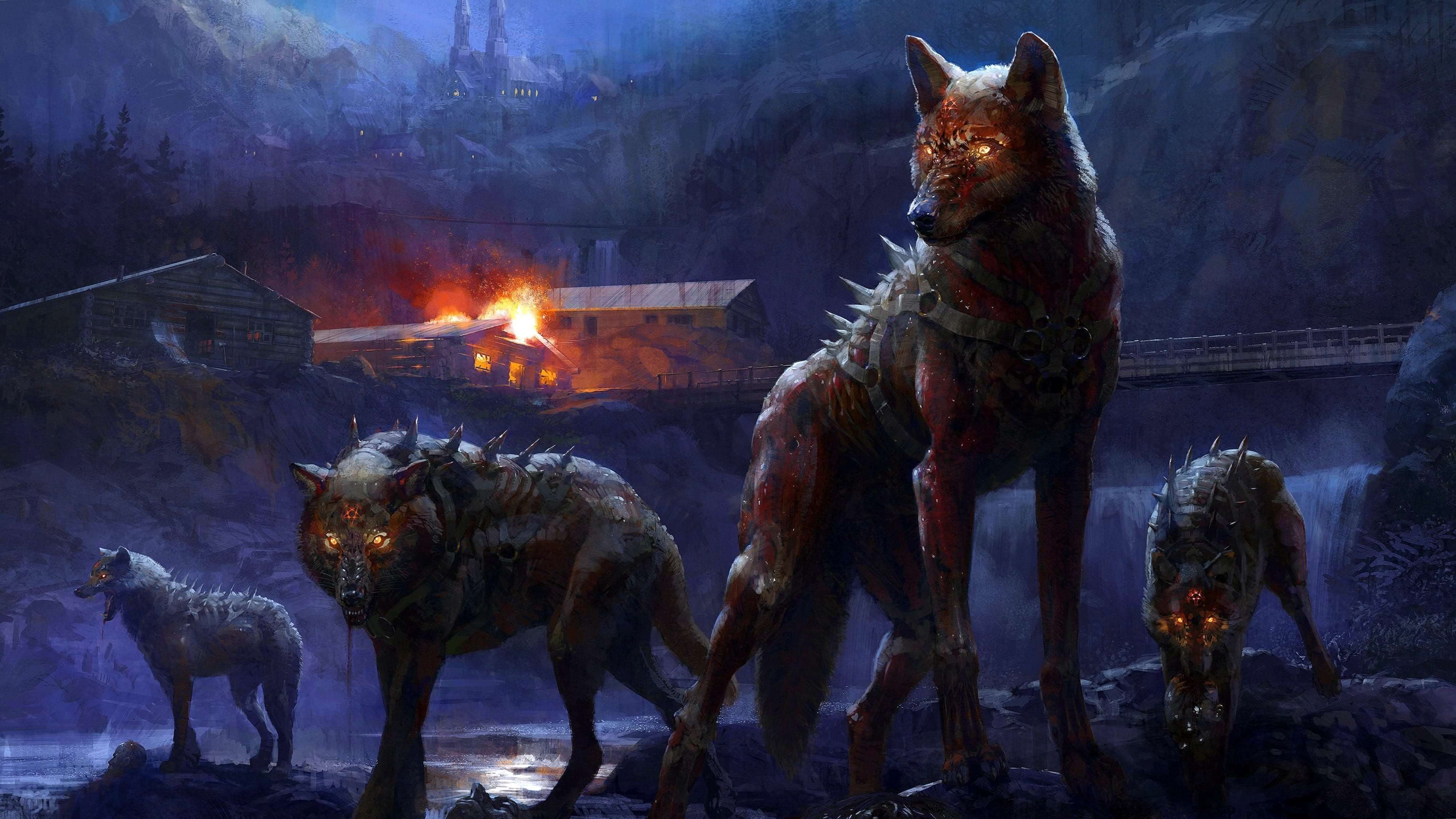 Deadly Wolf HD Wallpaper Image 1