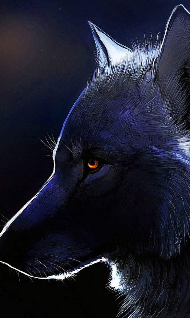wolf head mobile wallpaper background image 2