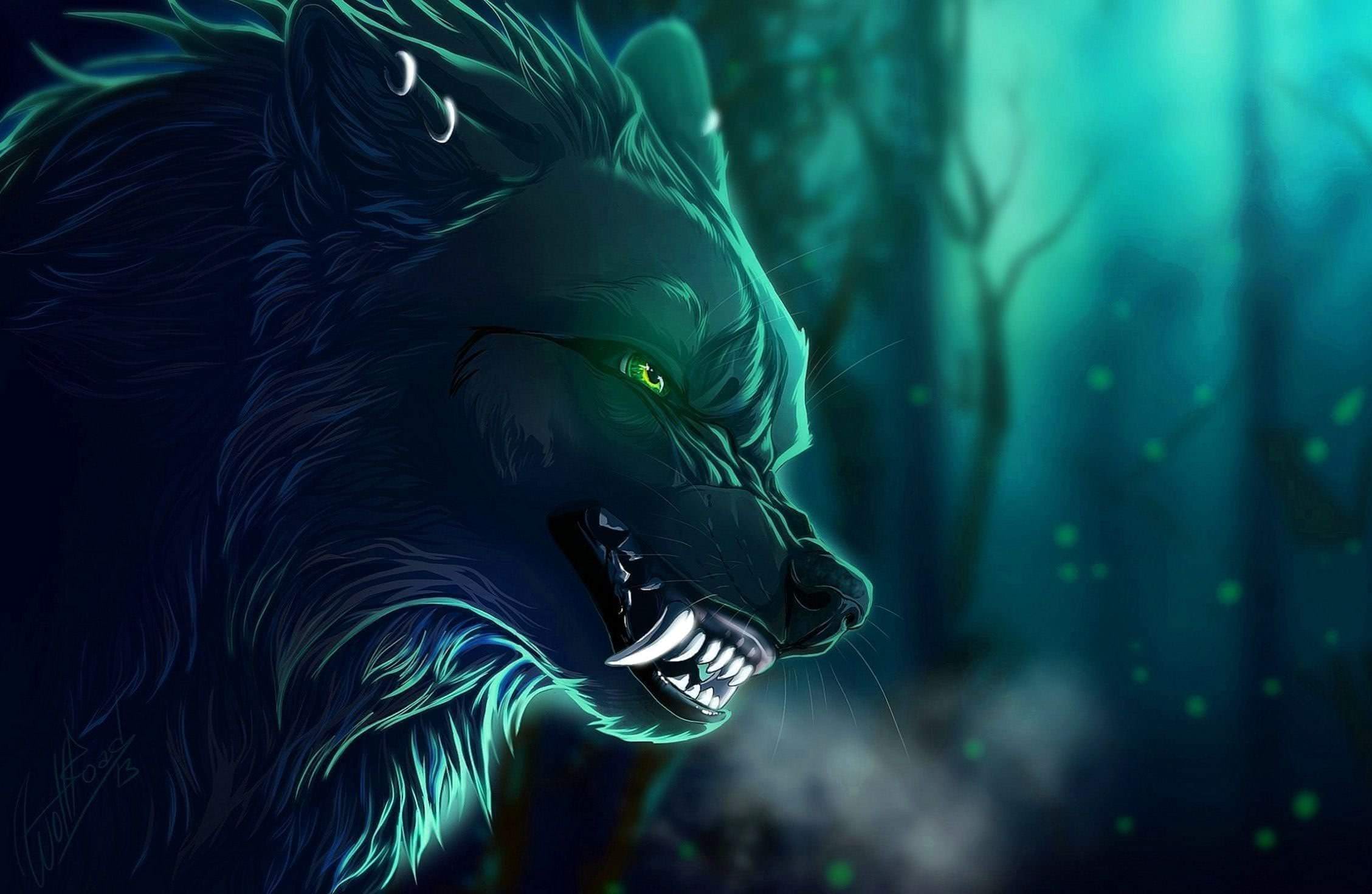fantasy wolf wallpaper hd background image 3