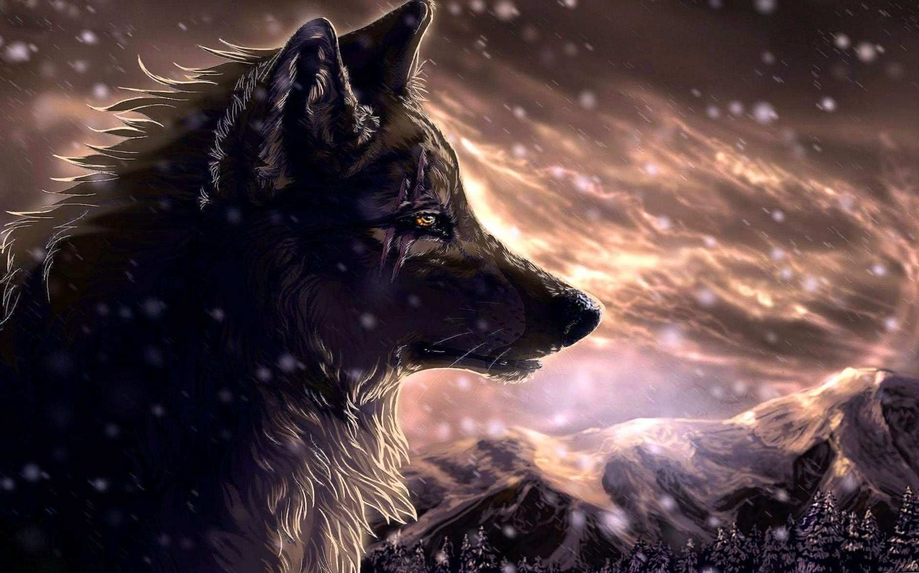Fantasy Wolf Wallpaper Image 1