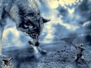 Viking Wolf Wallpaper Image 1