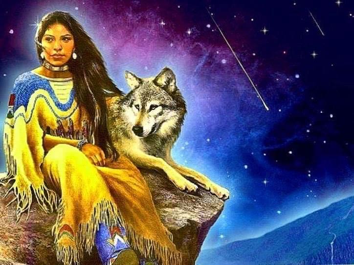 Native American Wolf Art Wallpapers