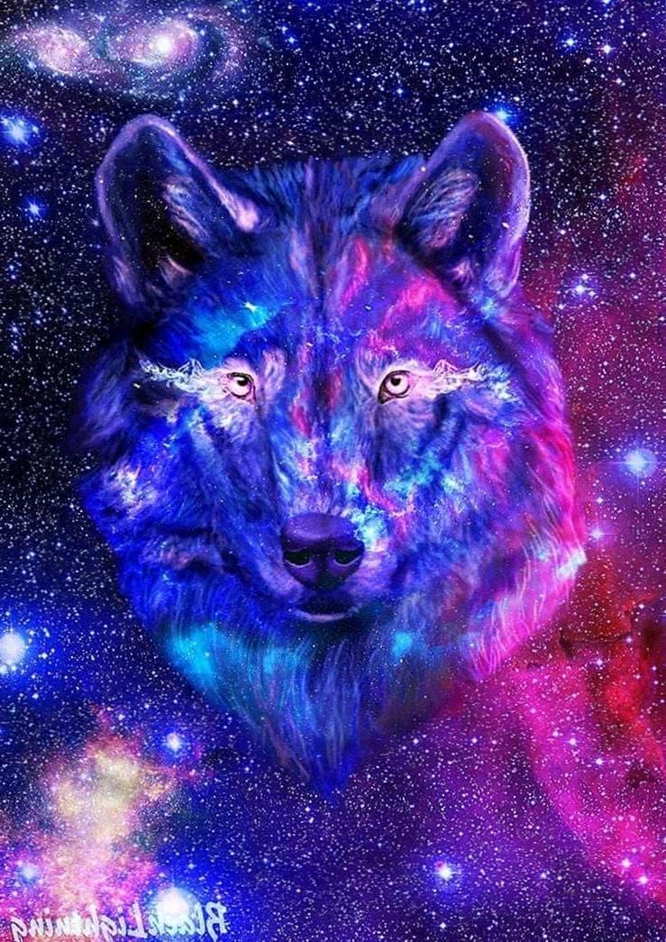 Galaxy Wallpapers With Wolf