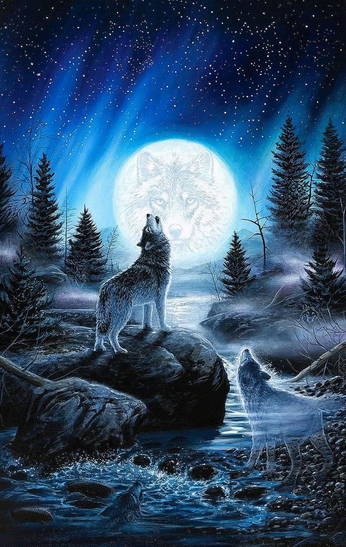 Wolf Moon iPhone Wallpapers