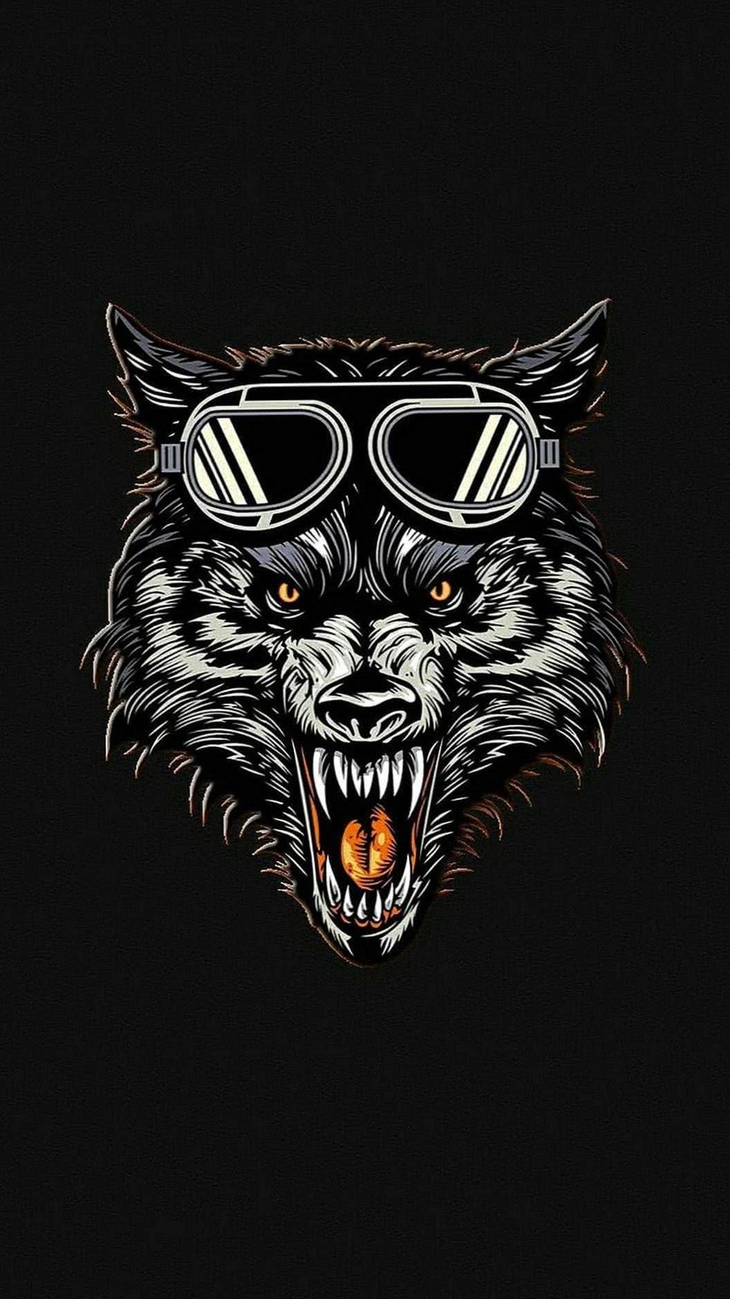 Metal Wolf iPhone Wallpaper Image 1