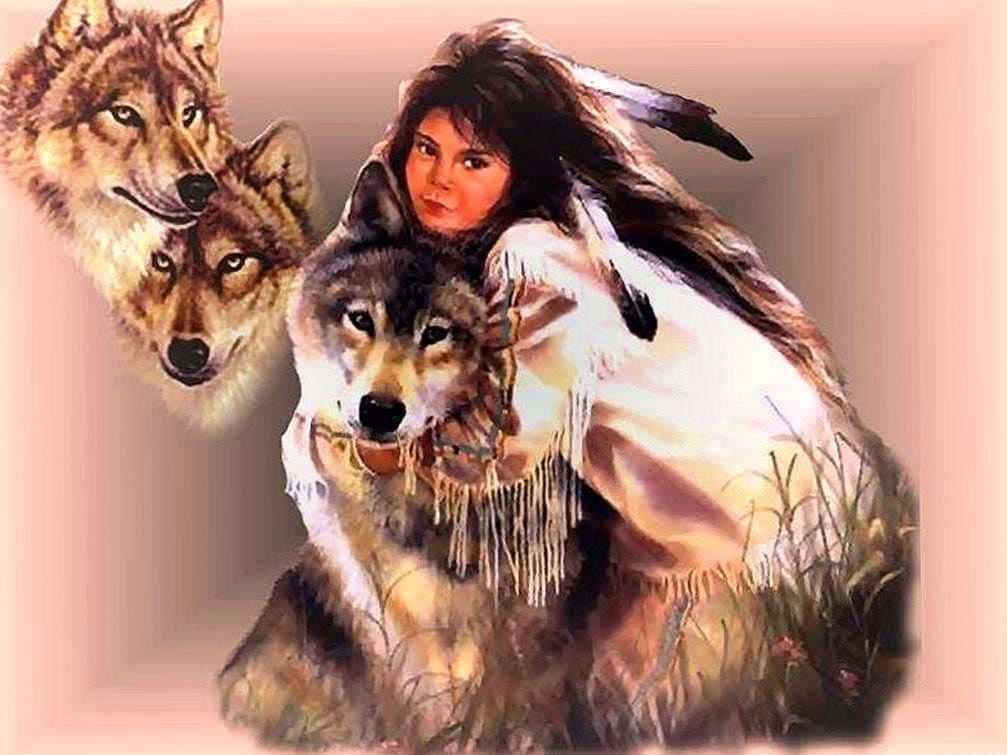 HD Wallpapers Native American Wolf - www.Wolf-Wallpapers.pro