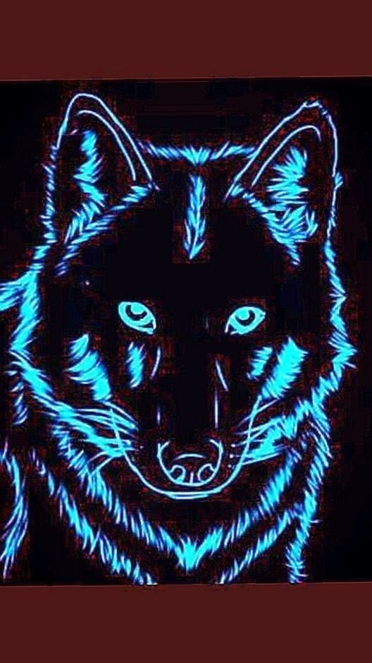 Neon Blue Wolf Wallpapers