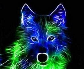 Cool Neon Wolf Wallpaper Image 1