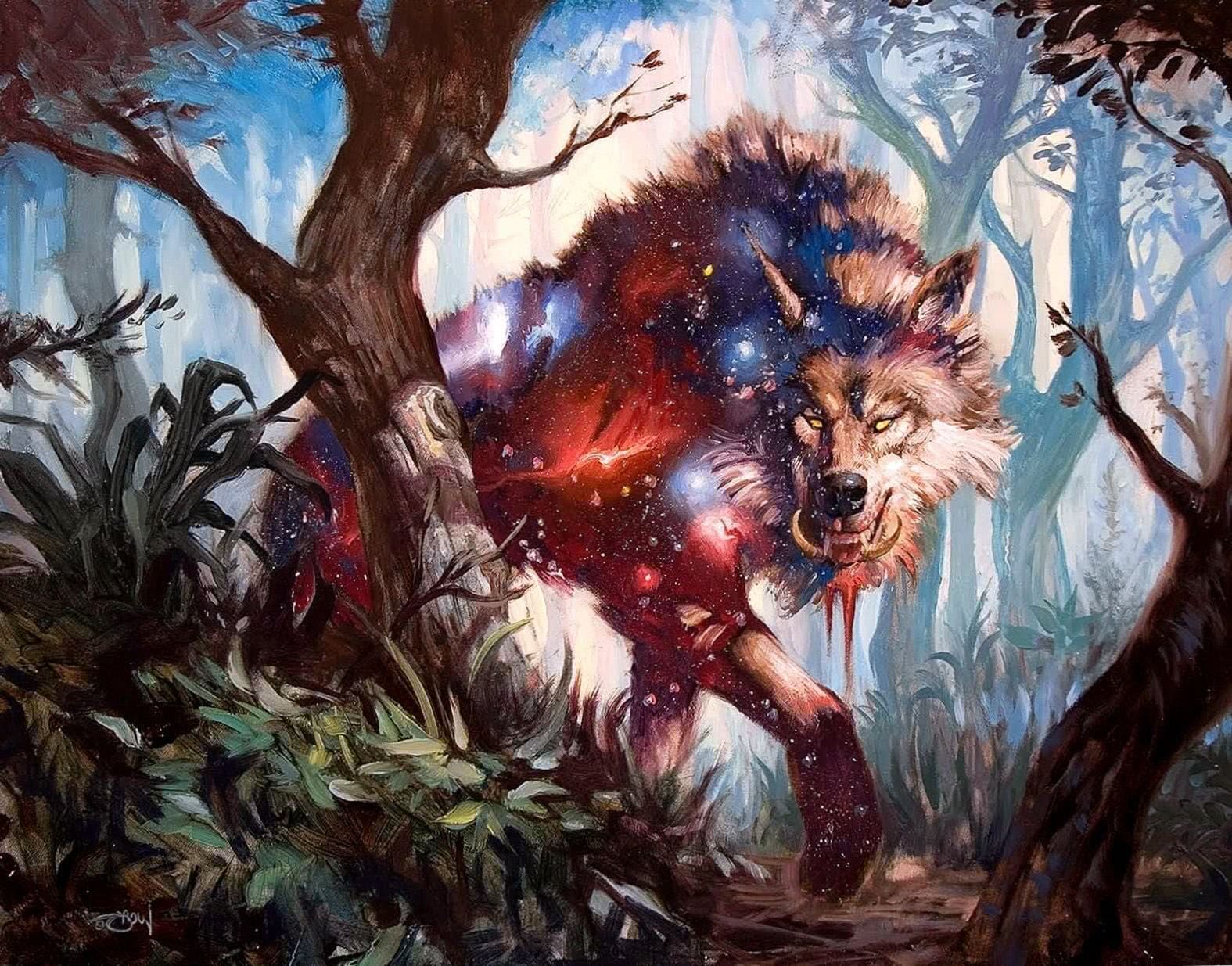 magic wolf wallpaper background image 5