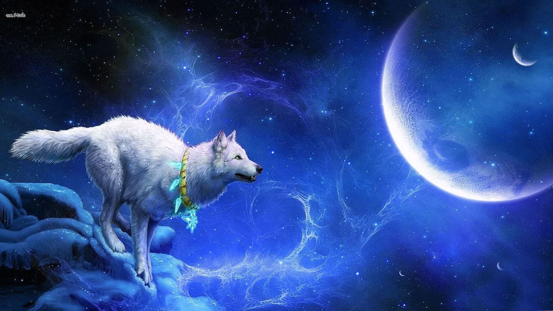Wolf Space Wallpaper Image 1