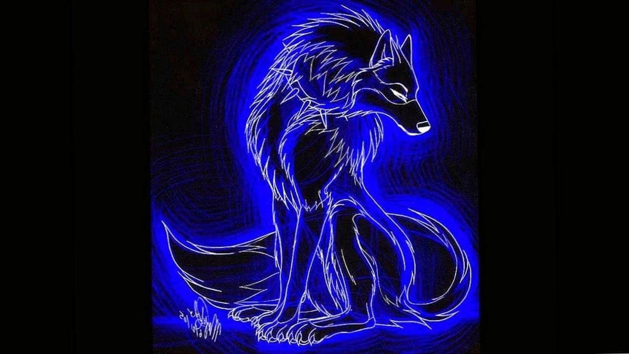 cool electric wolf wallpaper background image 5