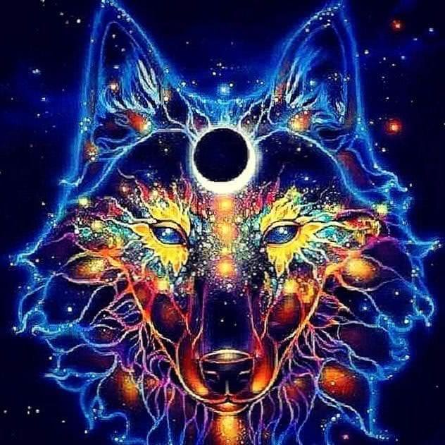 Trippy Wolf Wallpaper Image 1