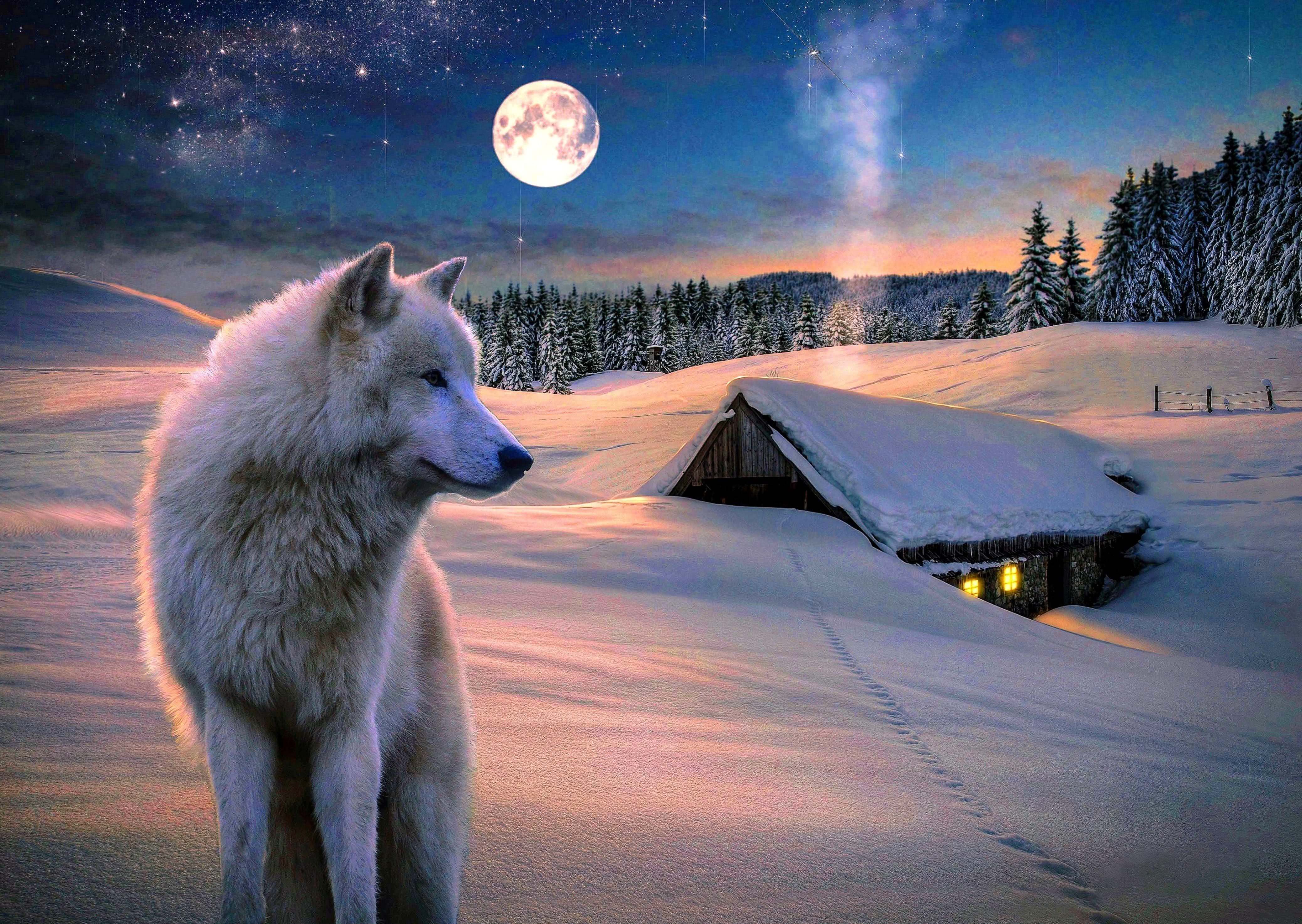 Wallpapers Wolf Landscape