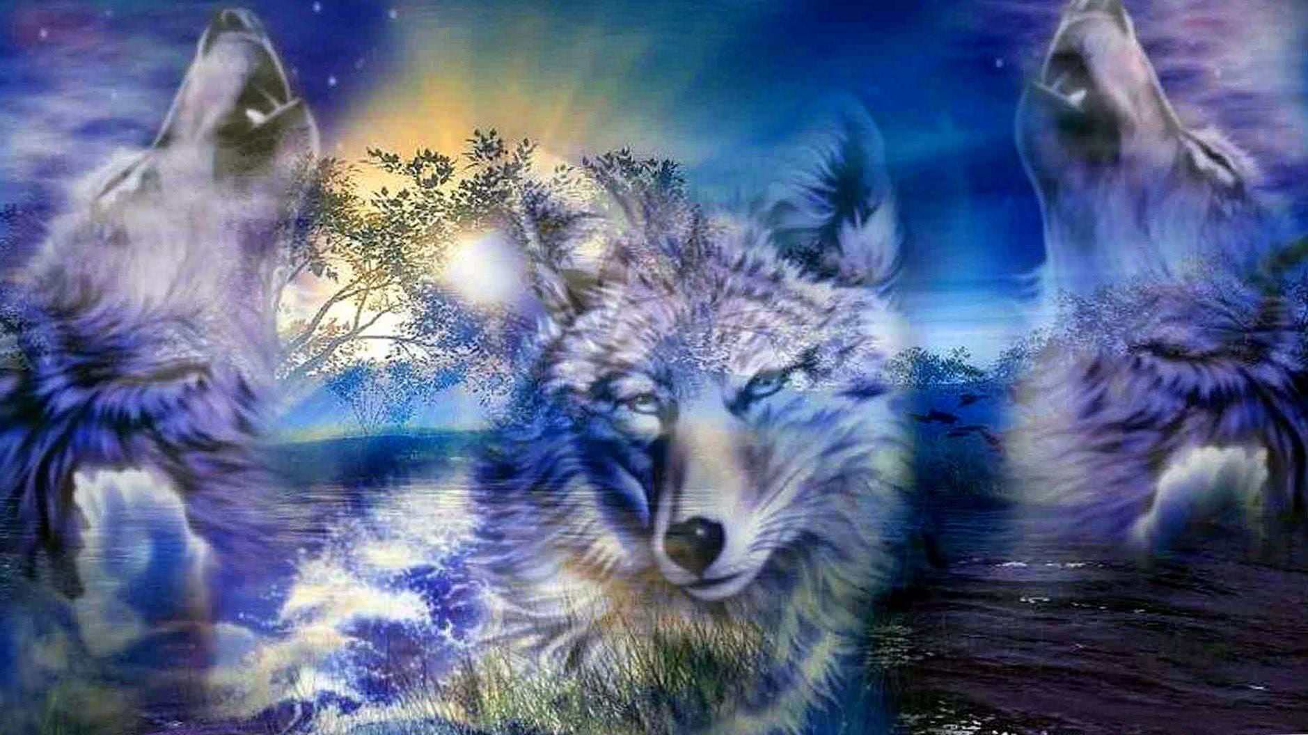 Desktop HD Wolf 3D Wallpaper Image 1