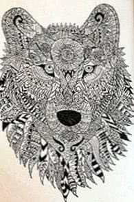 Wolf Mandala Wallpaper Image 1