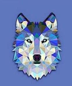 Wallpaper Wolf Polygon Image 1