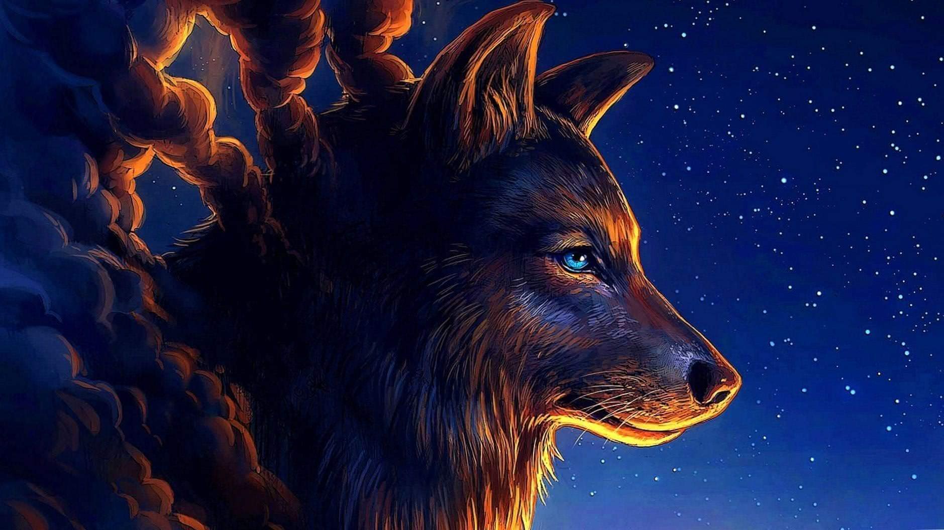 Wallpaper Wolf Art Image 1